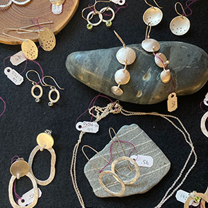 Jewelry at the Makers' Market Shop and Studio, next to El El Frijoles in Sargentville, Maine